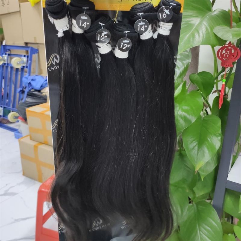 Brazilian Hair Extension Soft Straight Hair Bundle with a Closure Cheap Packed Human Hair