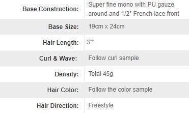 Lw2311: Hot Sale Durable Hairpiece for Men