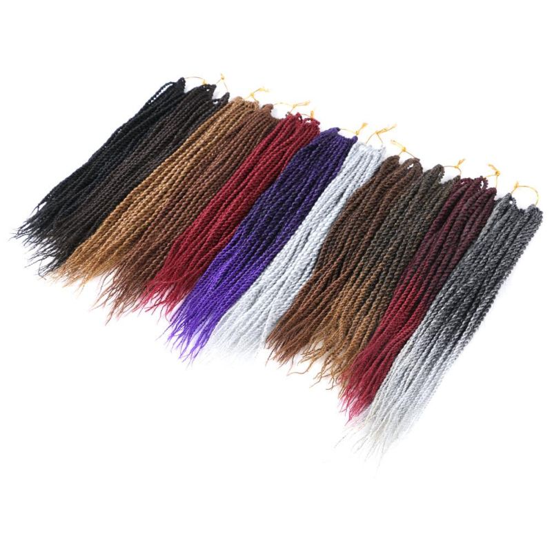 Ombre Brown High Quality Low Temperature Fiber Synthetic Senegalese Twist Crochet Braiding Hair Extension