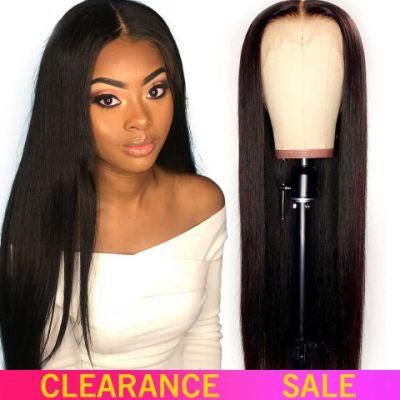 13X4 Straight Human Hair Lace Front Wig for Black Women Pre Plucked with Baby Hair Natural Black 150% Density 22 Inches
