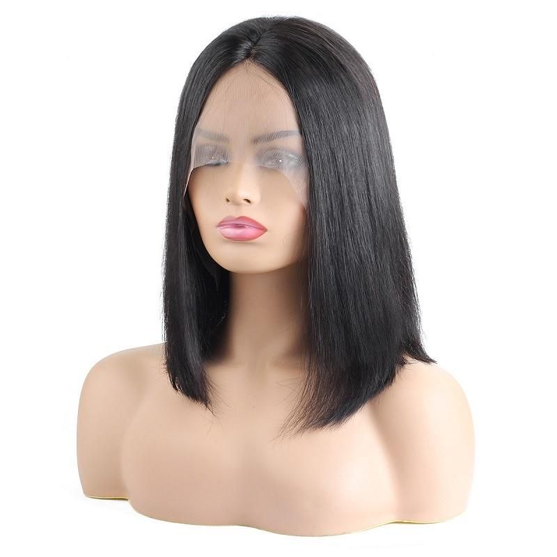 Kakiifashion Wholesale Brazilian Hair Human Bob Natural Black Wig