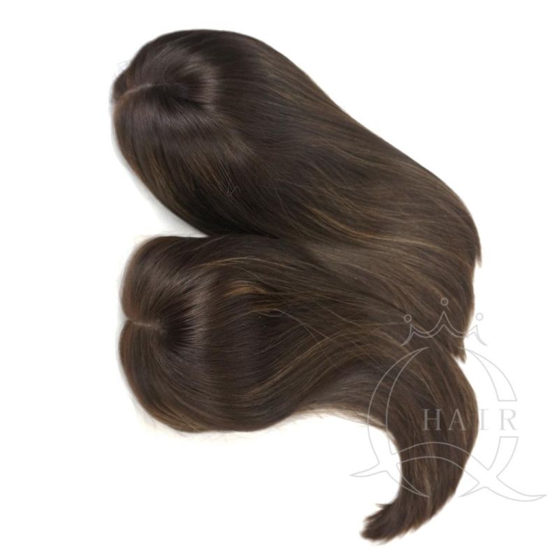 Wig Factory Wholesale Best Quality 18inch 45cm Natural Hair Wig/Lace Top Wig/Lace Wig/Lace Front Wig/Custom Wig/Jewish Wig/Kosher Wig for White Women