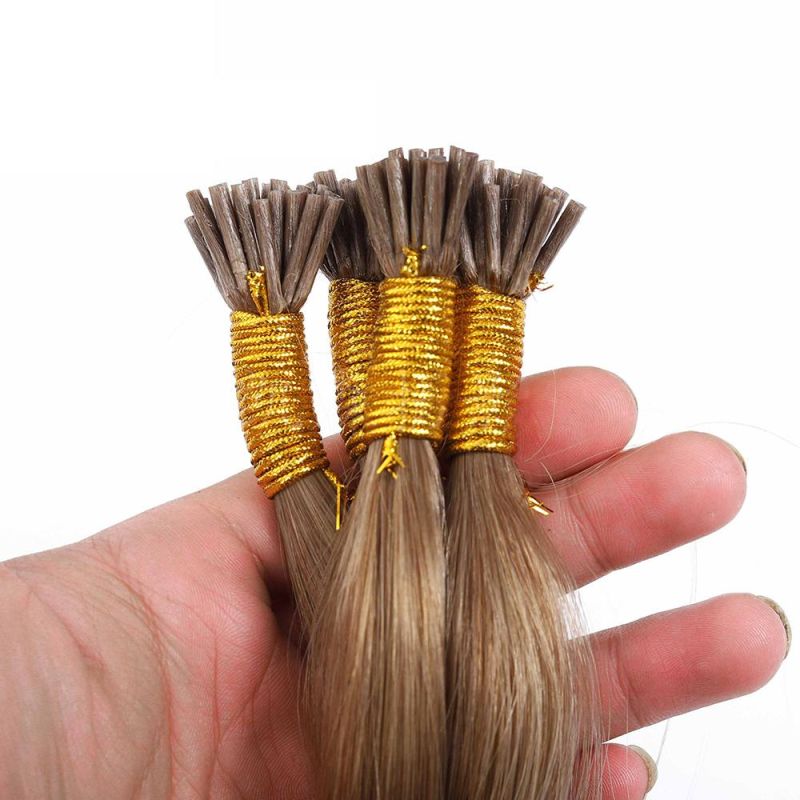 I Tip Indian Hair Extensions Baby Hair Virgin Full Cuticle Aligned Micro Faux Locs Raw Hair