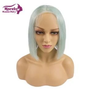 Top Selling Wholesale 10A 200 Density Bob Style Short Hair Lace Front Wig Virgin Human Hair Bob Wig