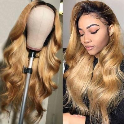 Blonde Lace Front Human Hair Wigs for Women 150% Density Loose Wave Virgin Brazilian Human Hair Wig Ombre Color