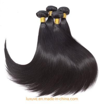 Brazilian Straight Human Hair Weaves Bundles 1/3/4 PCS Remy Hair Bundles 10&quot;- 36&quot; Luxuve Hair 100% Human Hair Extension