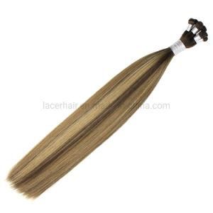 Brazilian Human Hair Brown Shedding Free Soft Blends Balayage Handtied Hair Weft