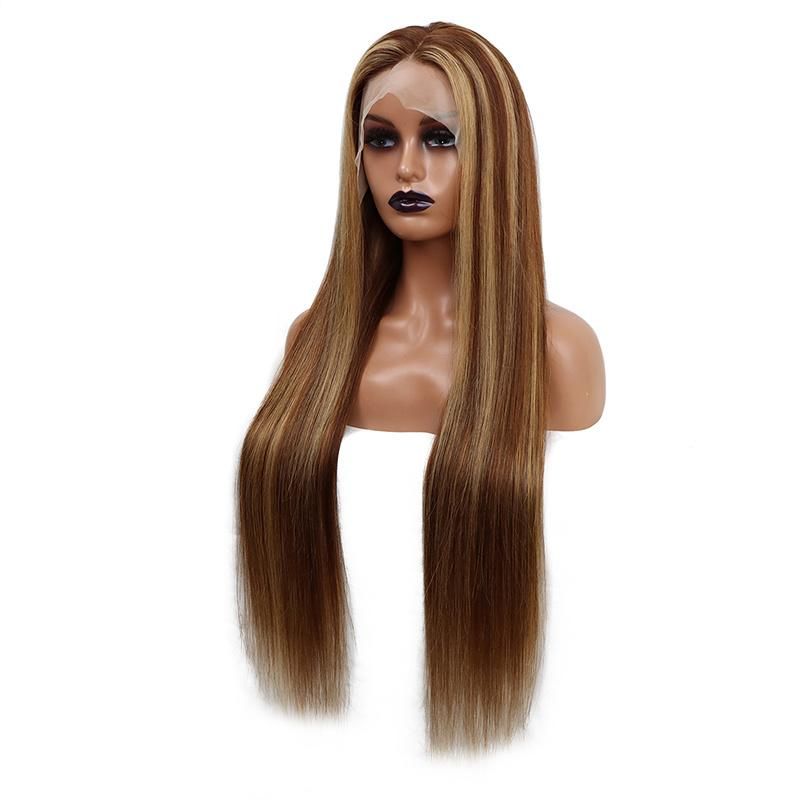 Blonde Transparent Lace Front Wigs 100 Unprocessed Virgin Brazilian Straight