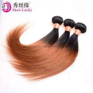Fast Shipping Two Tone Colored 1b/30 Brazilian Virgin Human Hair Weave Straight Ombre Hair