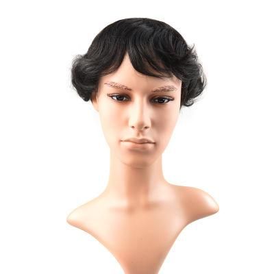 Man Hair Wig Natural Hairpiece Toupee Brazilian Indian Human Hair Mens Wigs Toupees