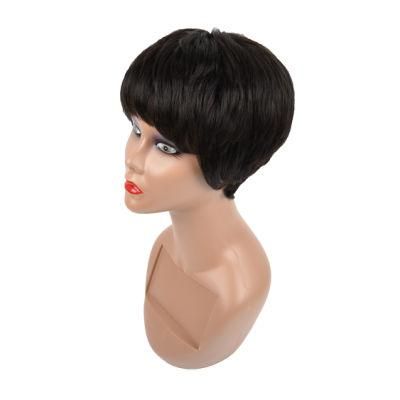 Pixie Cut Wigs Short Human Hair Wigs Natural Color