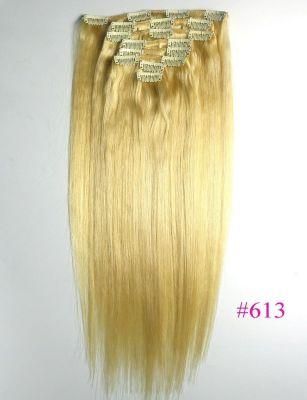 100g 24&quot; Machine Made Remy Hair 8PCS Set Clips in 100% Human Hair Extensions Full Head Set Straight Natural Hair