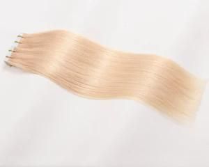 Human Hair Extension 613# Blonded Virgin Remy Tape on Hair