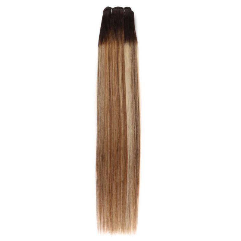 Top Grade Hot Sale Balayage Color Remy Human Hair Weft Extension