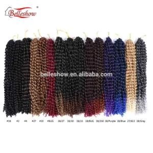 Belleshow 2019 New Design 18inch Water Wave Passion Twist Crochet Hair Braid Ombre Color Pre Twisted Hair