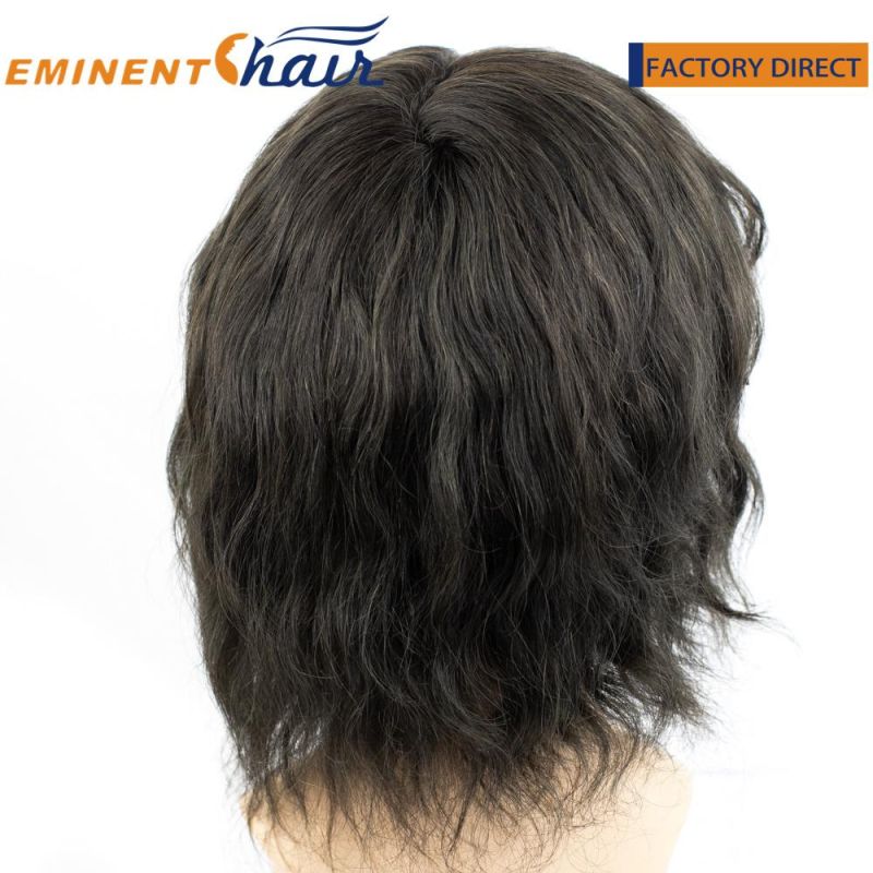 Mono with PU Edge Human Hair Wig for Women