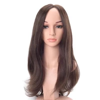 Fine Mono with Thin Skin Round and French Lace Front Female Hair System