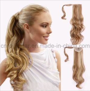 Factory Wholesale Synthetic Magic Tape Curely Women Fashion Ponytail Hair Extension