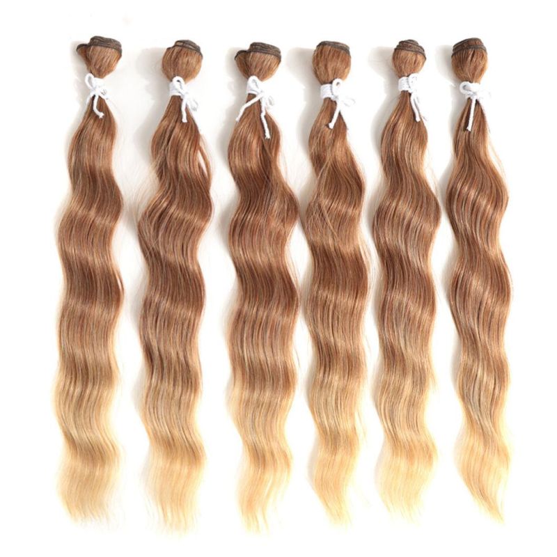 Water Wave Brazilian Human Hair Bundles Hair Extensions Ombre Blond Remy Hair Weave Bundles 20 Inches