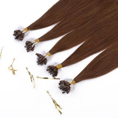 Micro Loop Human Hair Extensions Ring Hair Beads Brazilian Hair 16-24 Inch 1g/1s 100g