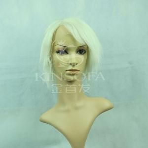 100 % Human Hair Full Lace Wig (Kinsofa 1028) Wihte Color