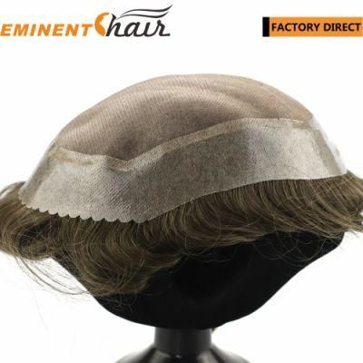 Toupee Manufacturer Human Hair Men&prime;s Hair Replacement System