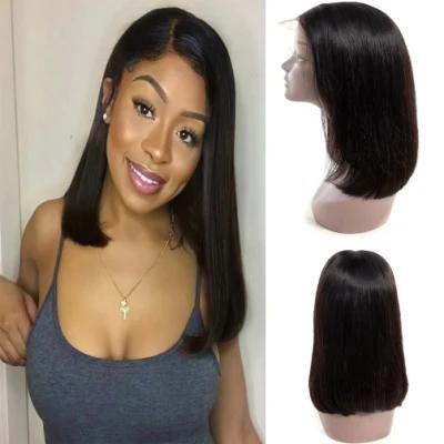 Straight Bob Wig Human Hair Middle Part 150% Density 16inches