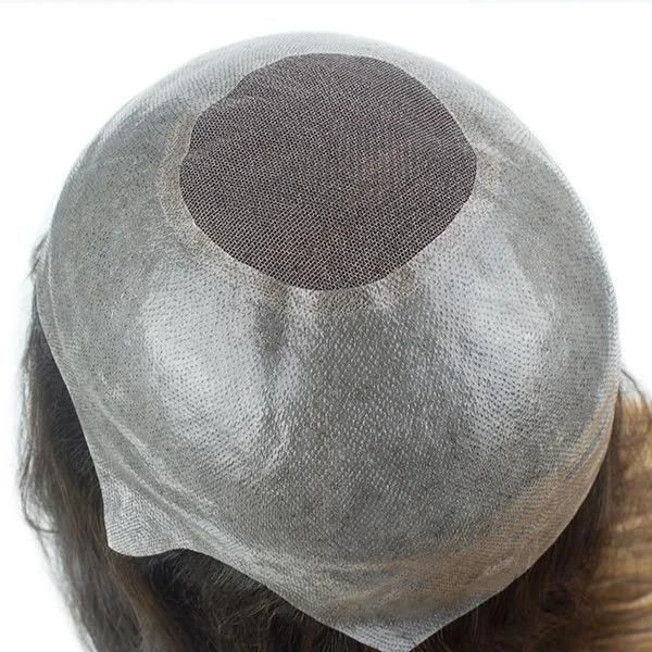 Long Hair Two Tone Colour Full Cap Natural Hair Toupee