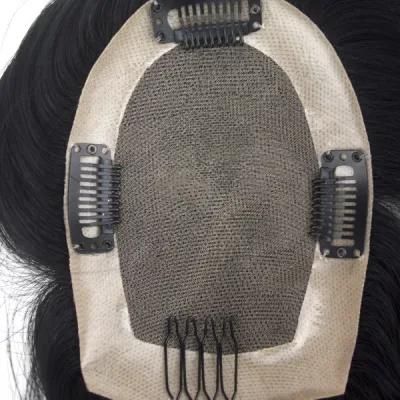 Mono Hair System with Npu All Around and Clips Human Hair Bang
