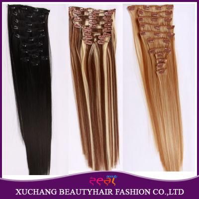 Human Hair Clip in Hair Extensions