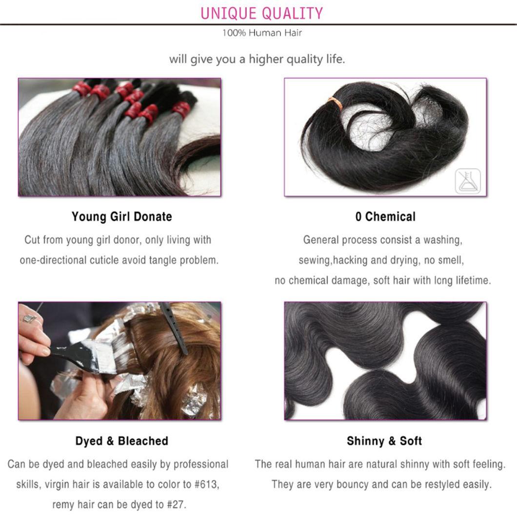 Wholesale Pre Colored Brown Straight Hair Weave Bundles Brazilian Human Hair Extension #4 Light Brown Color Remy Bundle