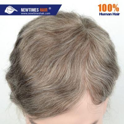 Human Hair Silk Top Men&prime;s Wig