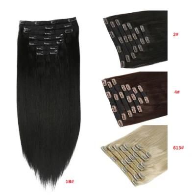 Length 20-24inch Natural Hair Synthetic Hair Clips in Hair
