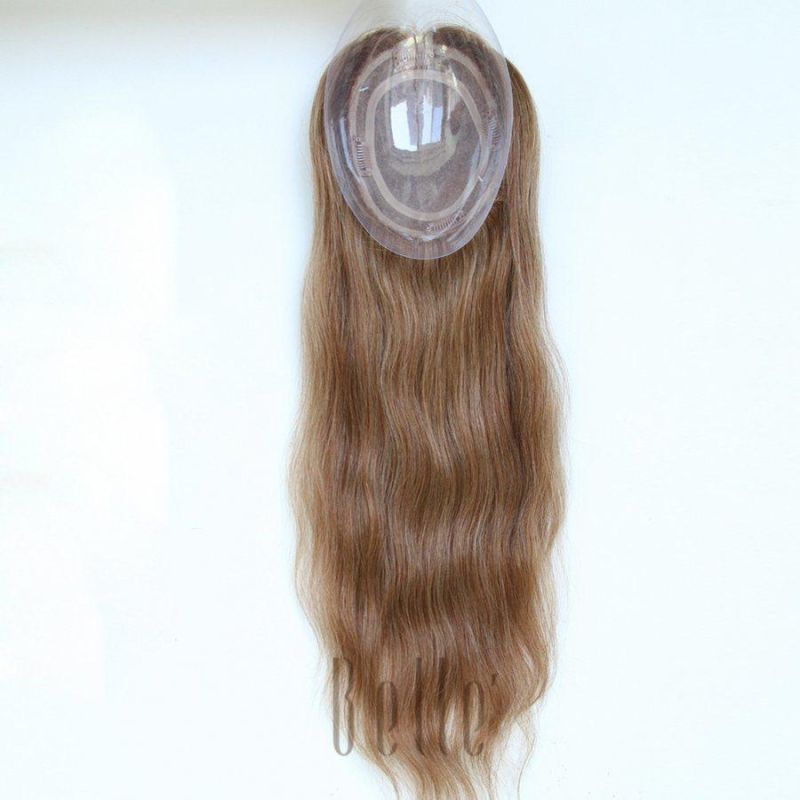 100% Top Quality Virgin Hair Mono Topper for Women