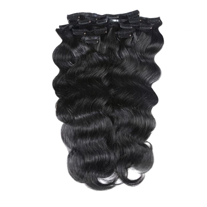 Body Wave Clip in Human Hair Extension Clip in Head Brazilian Machine Made Remy Hair #1 #1b #613 #27