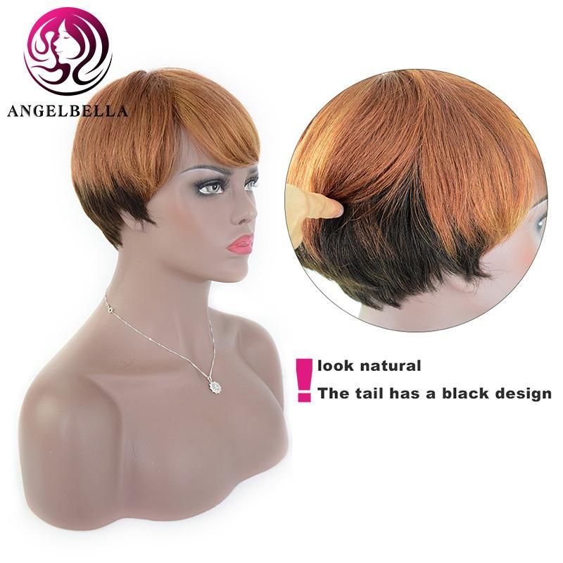 Angelbella Remy Hair Wigs Short Human Hair Wig 4#-30#-33# Human Hair Wig for Women