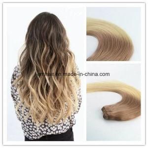 Ombre Color #18#613 Hot Selling Virgin Hair Straight Human Hair Weaving Hair Weft