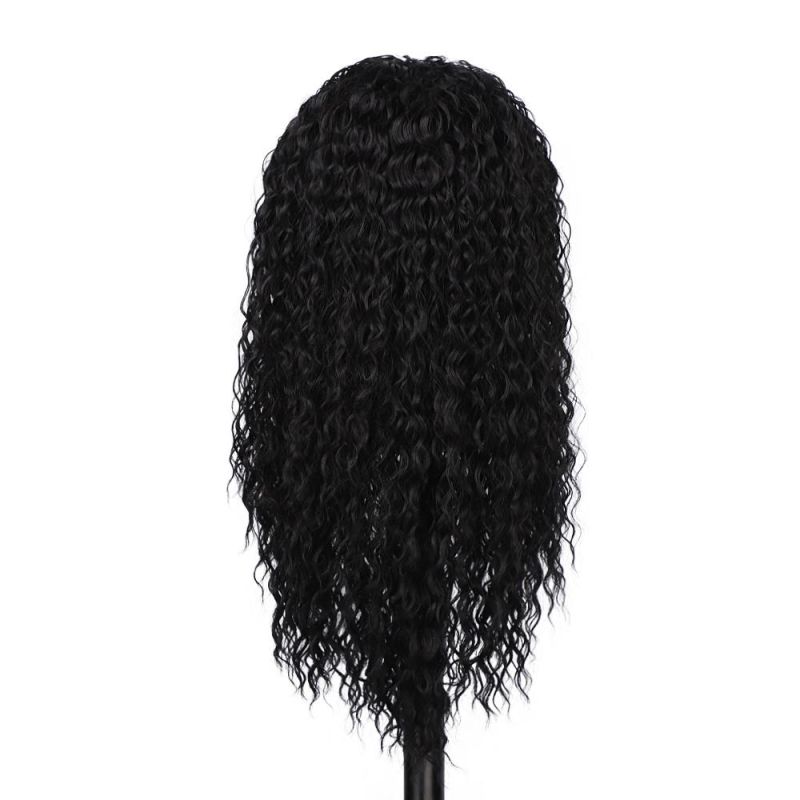 24 Inch Synthetic Body Wave Cheap Black Women Headband Wigs