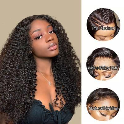Kbeth Real Human Hair Wig Cap 360 Virgins Human Hair Wigs 360 Lace Kinky Curly Full Lace Human Remy Hair China Wigs in Stock