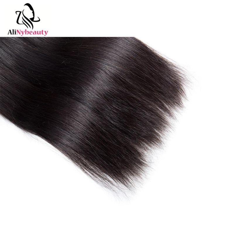 Alinybeauty 100% Virgin Brazilian Human Hair Natural Straight Hair Weave