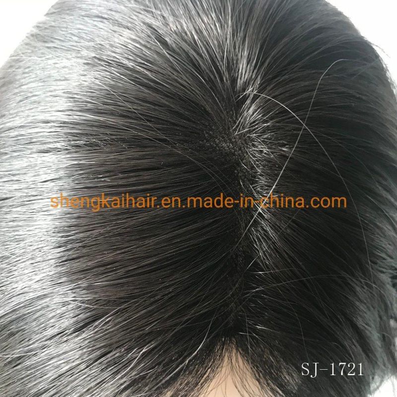 Human Hair Synthetic Hair Mix Kanekalon Monofilament Synthetic Hair Wigs