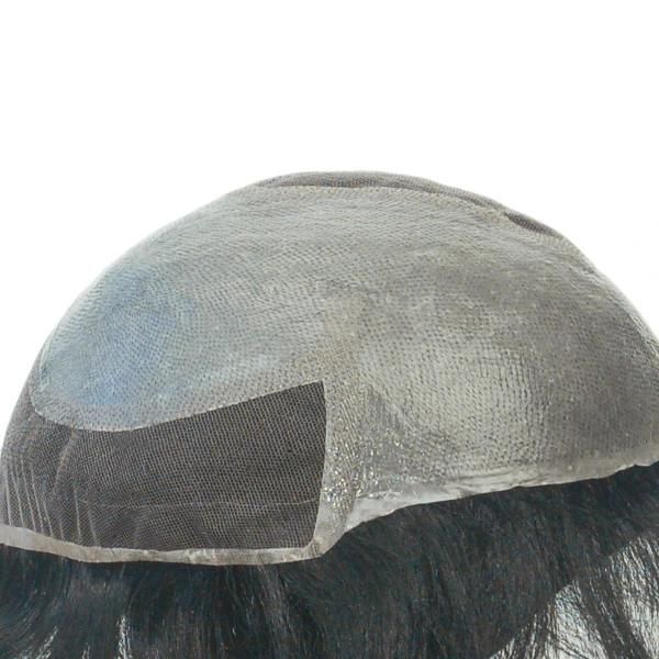 Ljc1399 Clear PU with Lace Black Men′s Toupee Hair Products