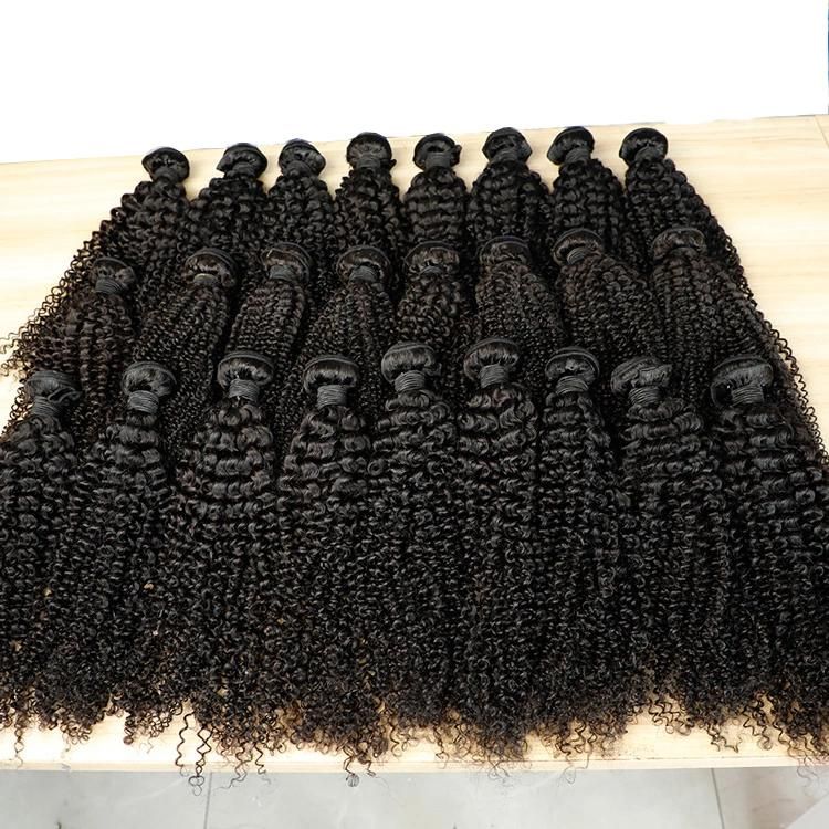 100% Human Virgin Hair, Unprocessed Kinky Curly Hair.