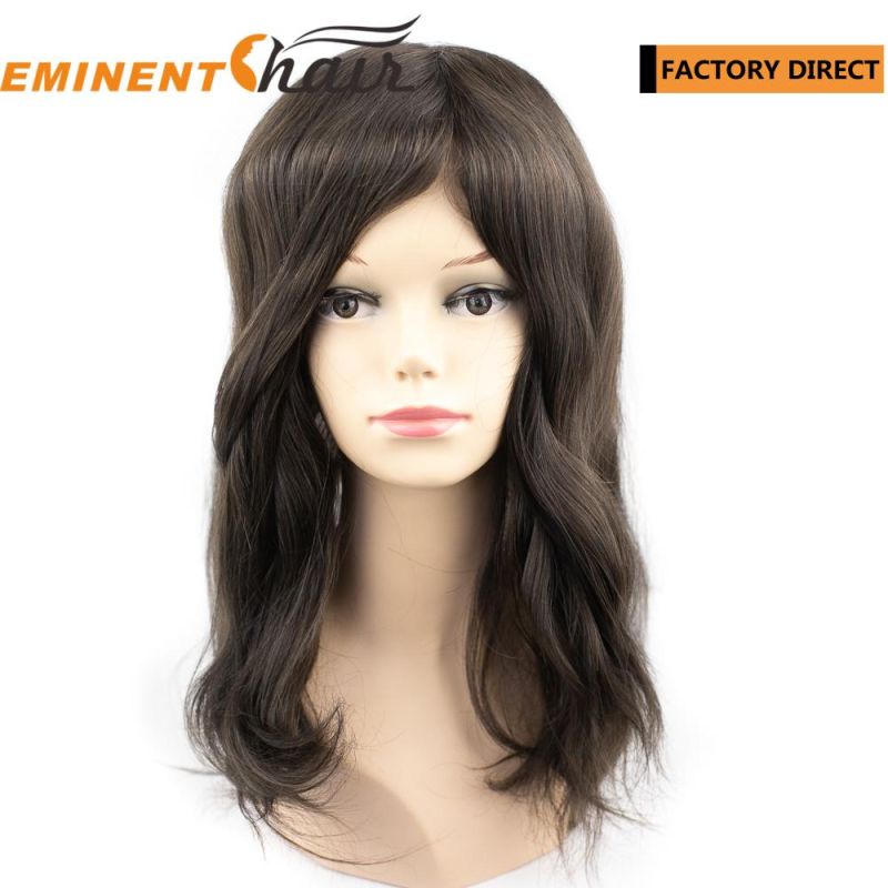 Natural Effect Integration Silk Top Short Wave Black Human Hair Women Hair Systems