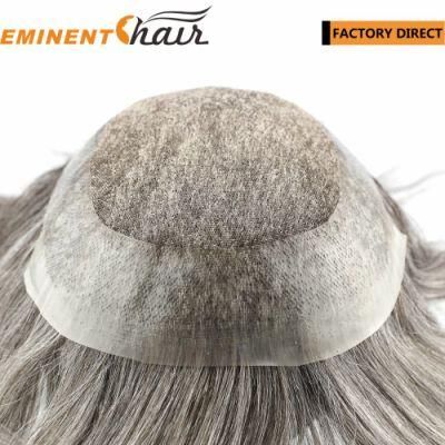 Natural Hairline V Looped Men&prime;s Toupee Human Hair Wig