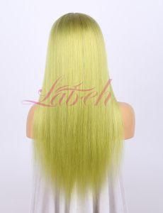 Brazilian Silky 1b/Light Green Straight Wig