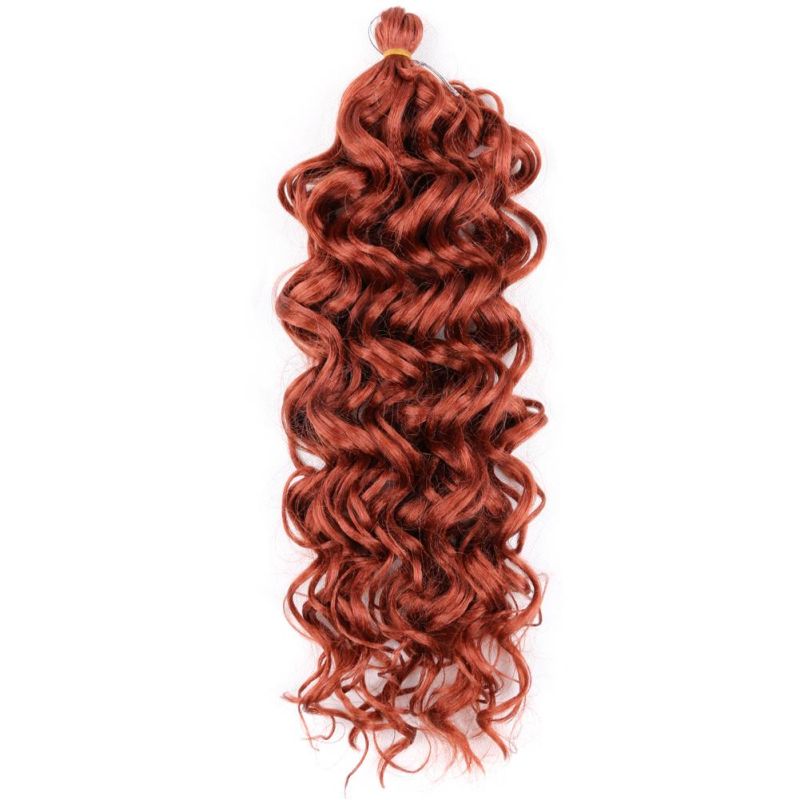 24 Inch Long Ombre Color Silky Hawaii Ocean Wave Synthetic Braids Curly Crochet Braiding Hair