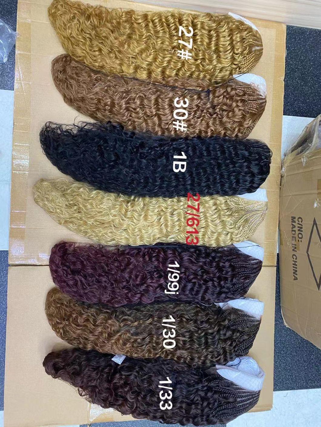 Wholesale Lace Front Wig Blonde 26 Inch Curly Wig Synthetic Hair Braided Wigs for Black Women