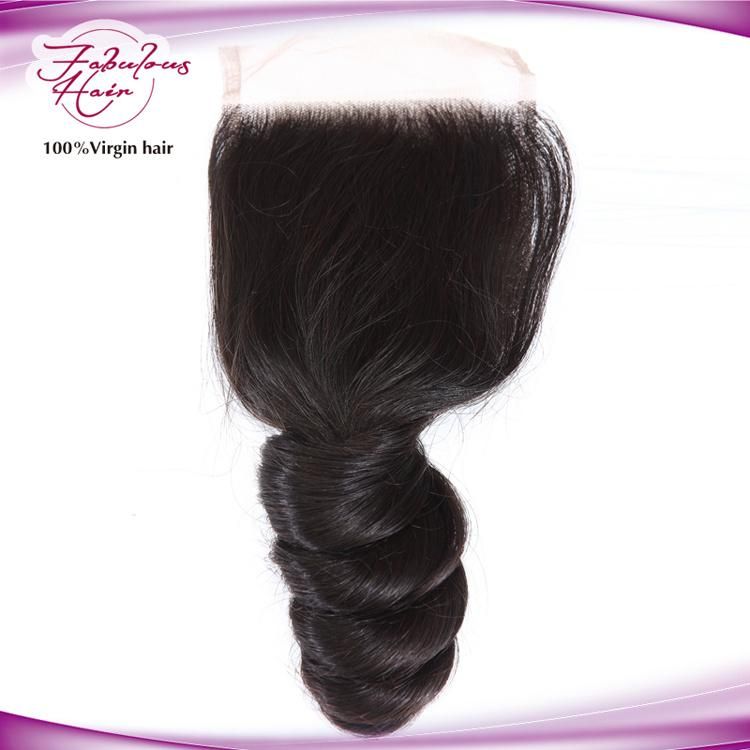 Loose Wave Closure Peruvian Human Hair Lace Closure