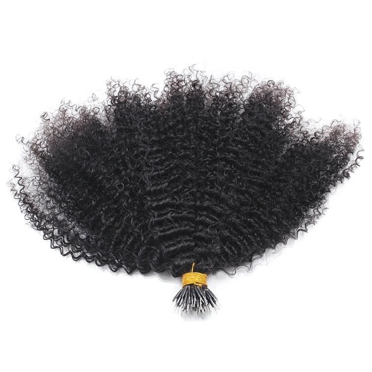 Nano Ring Remy Virgin Hair Afro Kinky 4A 4b 4c Hair Extensions